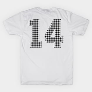 Plaid Number - 14 - Dark T-Shirt